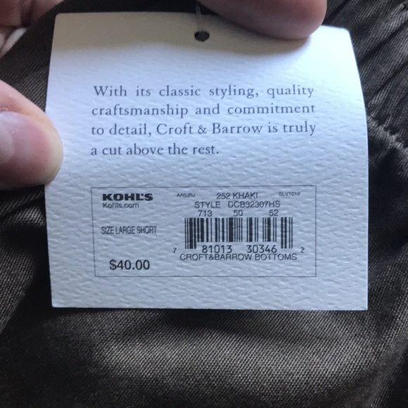 Croft&Barrow bottoms women’s khaki Pants Size Stretch Large Short.Brand New. - Picture 4 of 11